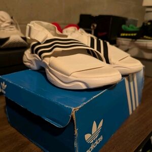 Adidas Magmur Sandal Box in Blue and White